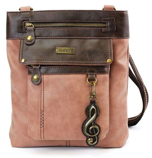 Treble Clef Gemini Crossbody - Dusty Rose