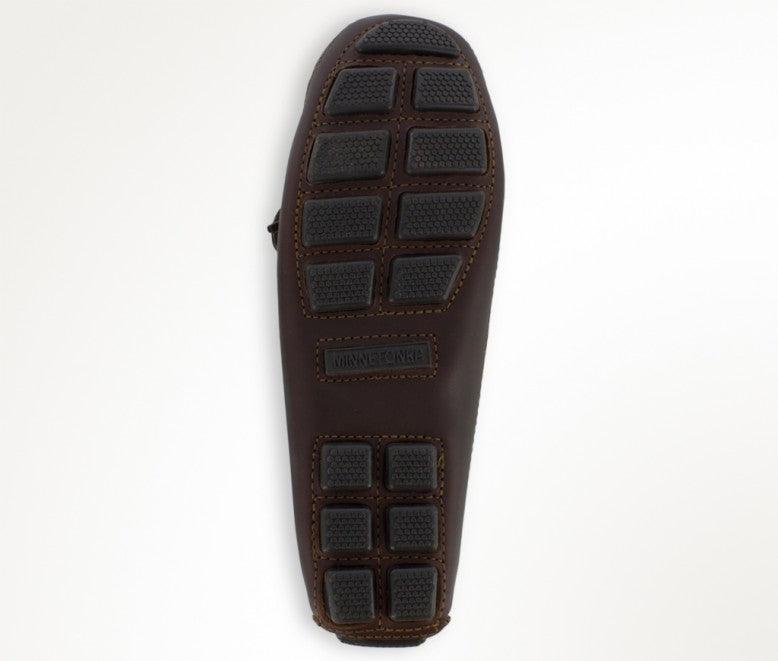 Minnetonka Double Bottom Driver - Dark Brown – The Covered Bridge